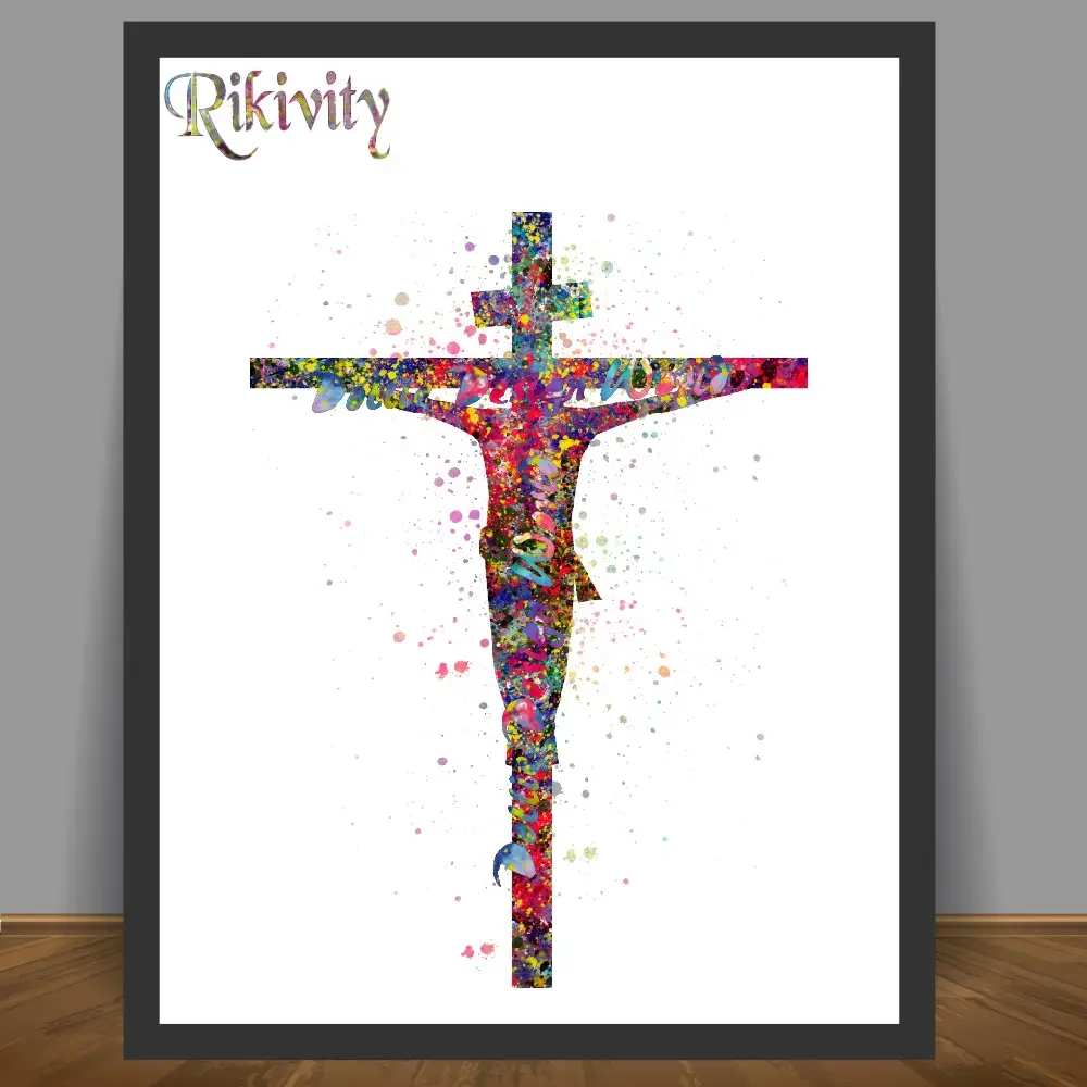Постер Rikivity Original Jesus on the cross печать на холсте картина современные настенные