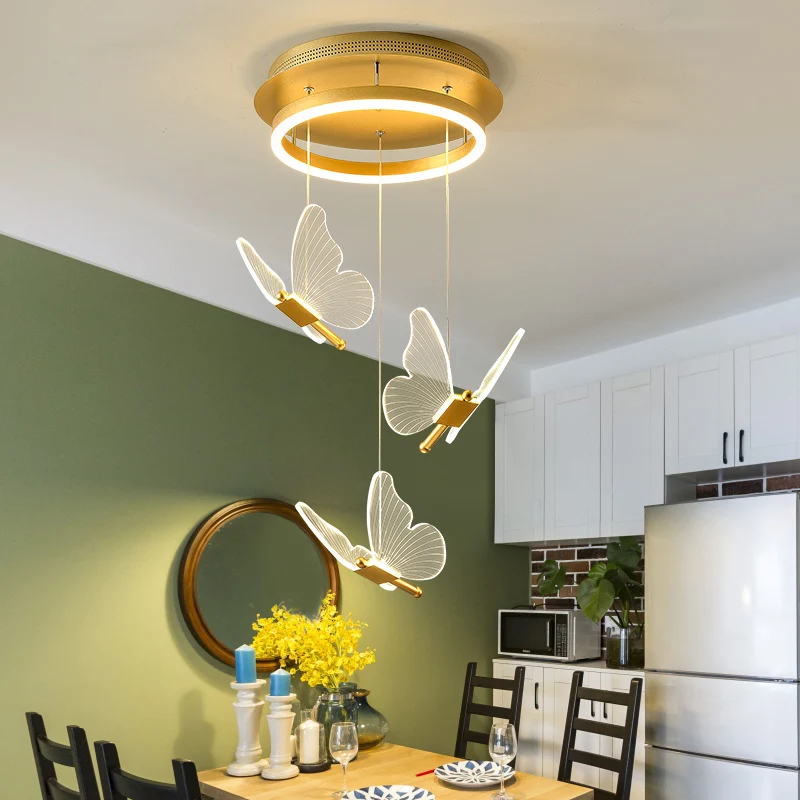 XL лестница светодиодный подвесной светильник Кухня бабочки СВЕТОДИОДНЫЙ для