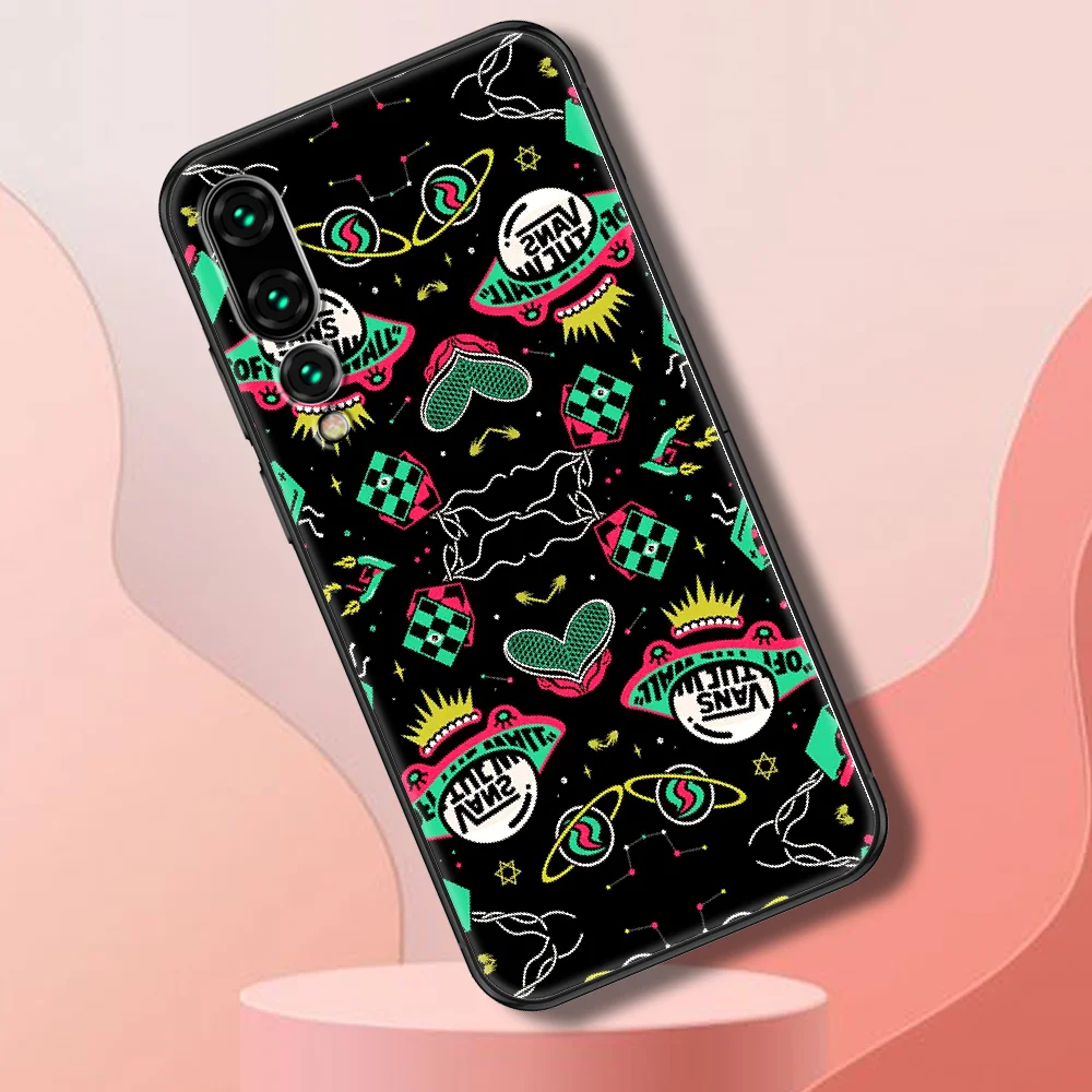 

Street Skateboard Brand vansing Phone case For Huawei P Mate P10 P20 P30 P40 10 20 Smart Z Pro Lite 2019 black luxury funda