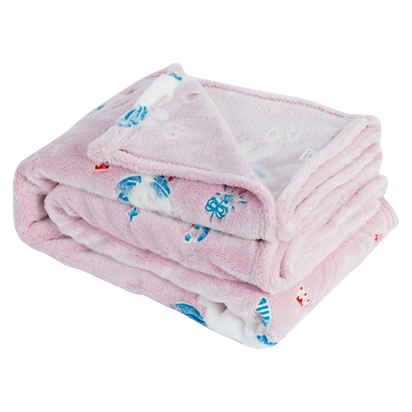 

3 Sizes Flannel Baby Blanket Swaddling Newborn Glow In The Dark Throw Blanket Pink Unicorn Cozy Soft Fleece Blanket Bedding