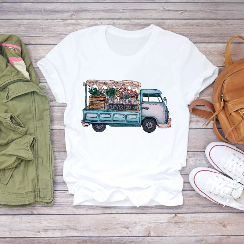 

Women Flower Animal Printing Floral Short Sleeve Summer Shirt T-shirts Top T Graphic Female Ladies Womens Tee T-Shirt