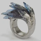 Женское винтажное кольца с синим кристаллом Milangirl, каменная колонна кольцо на палец, резное обручальное Ювелирное Украшение в стиле бохо