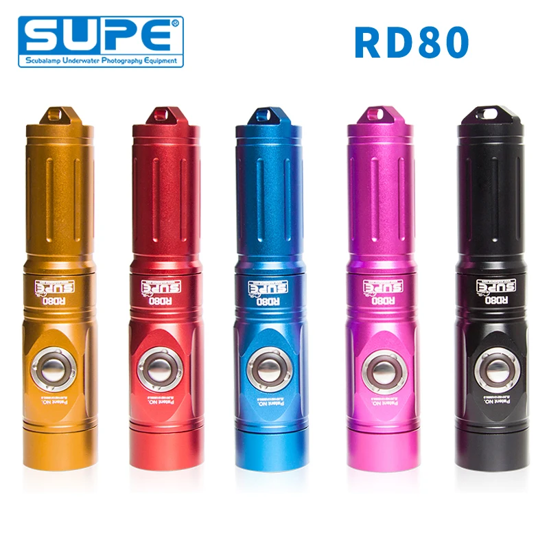SUPE Scubalamp RD80 1200 люменов подводная фара-Искатель подводная съемка Фокусировка света со ступенчатым затемнением Угол луча 15