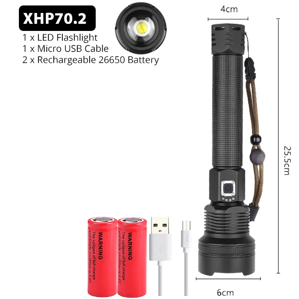 XLamp XHP90 самый мощный Usb масштабируемый светодиодный флэш-светильник Xhp70.2 тактический флэш-светильник фонарь 26650 или 18650 Аккумулятор для охоты - Испускаемый цвет: Option  C