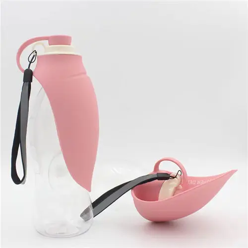 Pink Собака путешествия бутылка воды портативный открытый питомец кошка воды питьевой Диспенсер чашка Собачка Щенок ходьба миска питатель водонагреватель для маленькой собаки - Цвет: Pink
