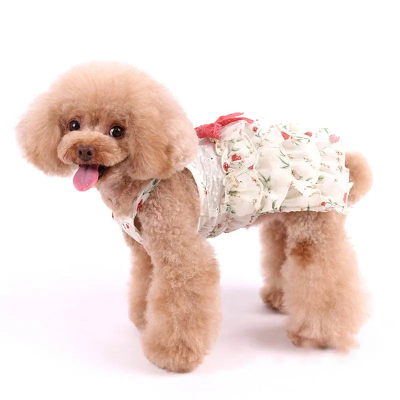 Платье принцессы собак Тюль галстук бабочка для животных кошка платье Чихуахуа