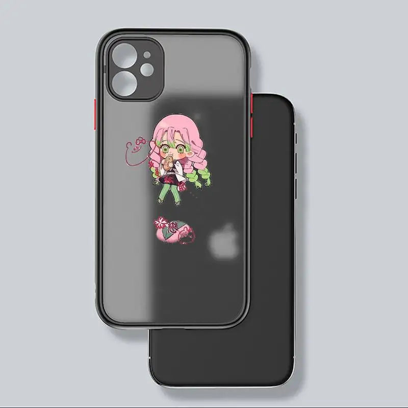 

Demon slayer Phone Case matte transparent For iphone 7 8 11 12 plus mini x xs xr pro max cover high quality Anti-fall shell