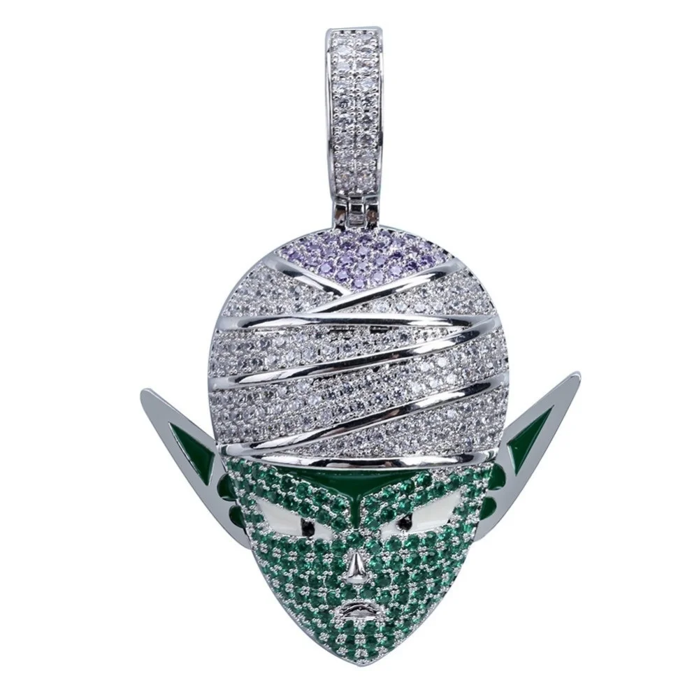 FDLK хип хоп ювелирные изделия Dragon Ball Iced Out цепи аниме Piccolo кулон кубический циркон уникальная цепочка с подвеской для мужчин женщин подарок