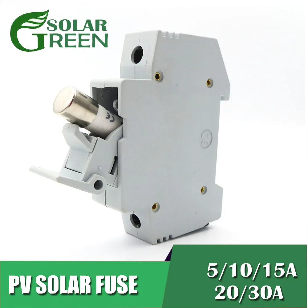 PV солнечный предохранитель 5A/10A/15A/20A/30A 1000 В DC разъем плавкий с держателем