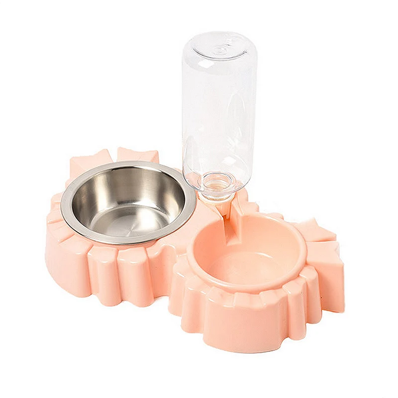

New pet feeding bowl with double non-slip dog water bottle