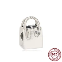 925 sterling silver bead new fashion handbag beads fit pandor women bracelet necklace diy jewelry