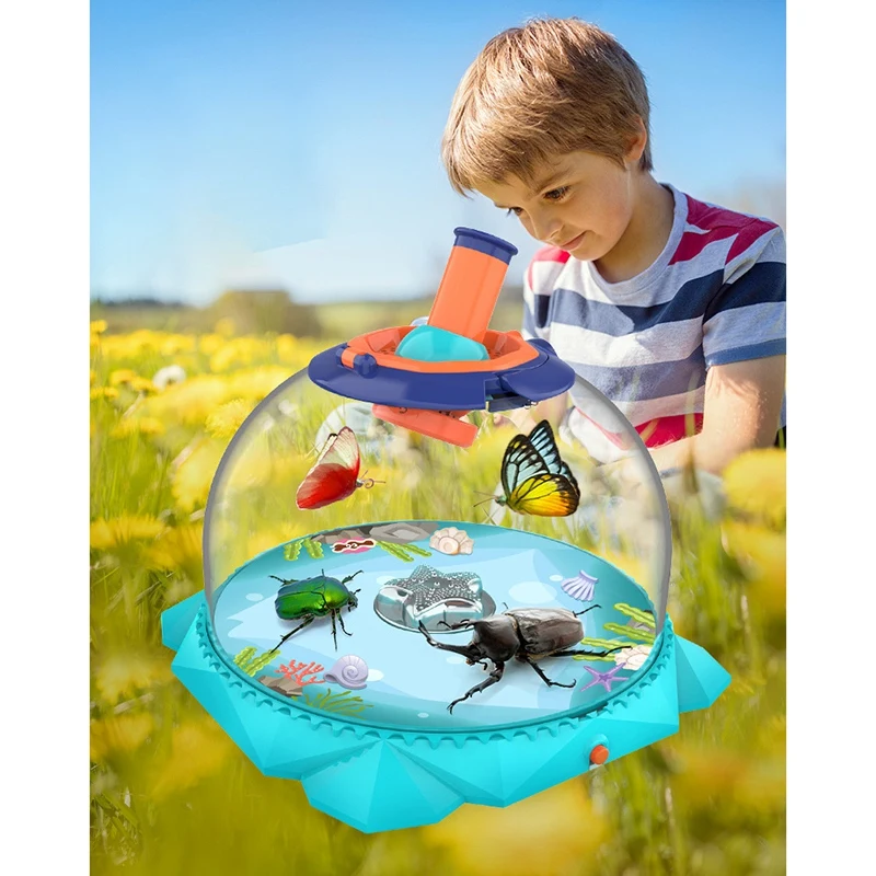 

Insect Observation Box Plastic Transparent Portable Barrel Small Fish Tank Insect Jar for Kids Educational Science Gift