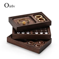 oirlv newly walnut multi function jewelry display tray for bangle ring diamond 1811 22 8cm jewelry organizer trays customized