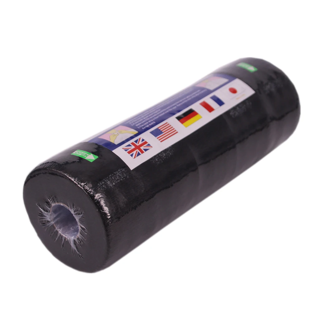 

5 Rolls Disposable Elastic Neck Paper Collar Barber Salon Black Neck Paper Roll Strip Tissue Barber Paper Salon Accessary