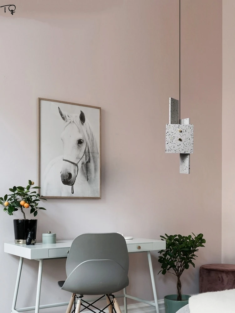 Скандинавский промышленный художественный декор цементная Подвесная лампа для