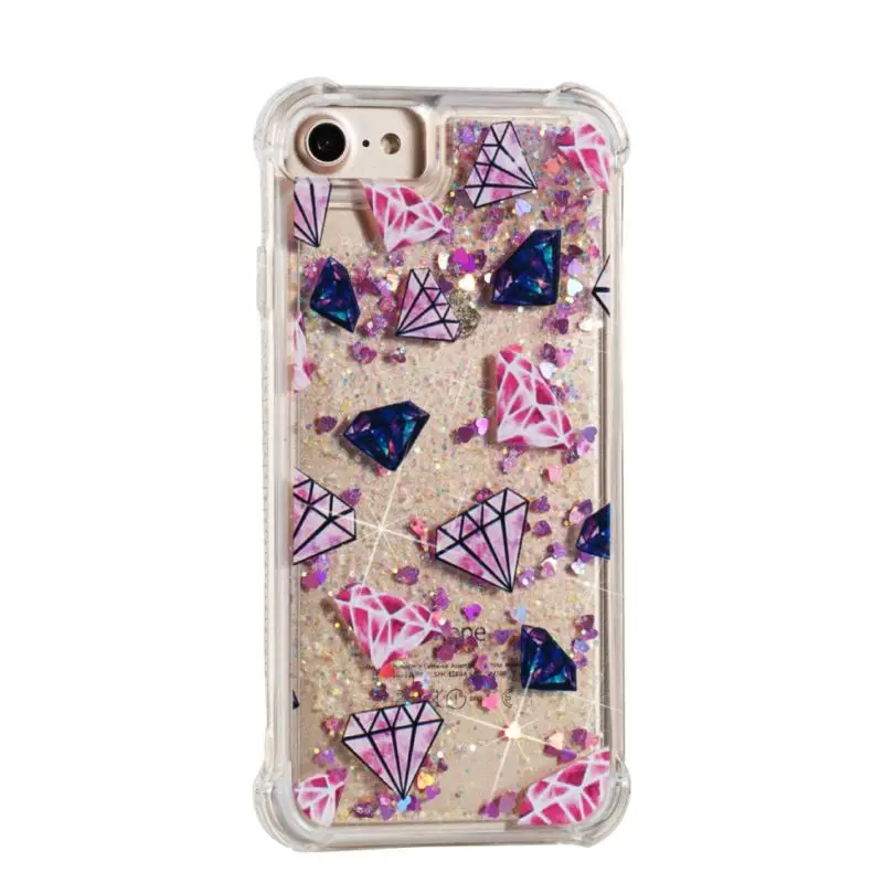 Anti Crystal Block Чехол для телефона Quicksand для iPhone 11 Pro XS Max X XR 8 7 6S 6 Plus 5 5S, мягкий блестящий чехол-накладка P03G - Цвет: Anti Crystal Block