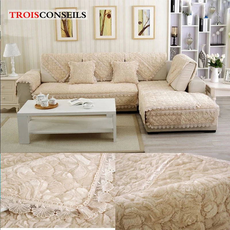 Бархатный Чехол для дивана универсальный чехол мебели гостиной L образной формы 5