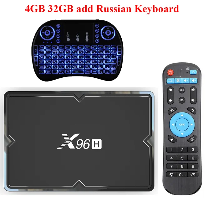 X96 Android 6.0 TV Box Amlogic S905X Макс 2 ГБ RAM 16 ГБ ROM Quad Core WI-FI HDMI 4 К* 2 К HD Smart Set Top BOX Media Player+ Клавиатура - Цвет: 4g 32g I8RU keyboard