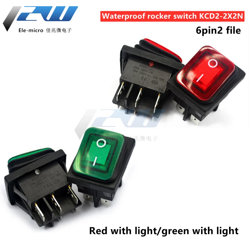 Водонепроницаемый клавишный переключатель элемент RL2 шесть контактов 2 передачи