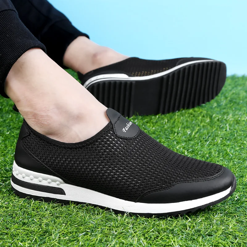 

Летнее платье; Повседневная обувь с сетчатым верхом для кроссовки для мужчин обувь дышащая мужская повседневная модная обувь без застежки ...