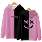 Лидер продаж, толстовки для мальчиков 16 лет для потери веса, толстовки с принтом Be Happy Smile Face для девочек, модные детские топы с героями мультфильмов