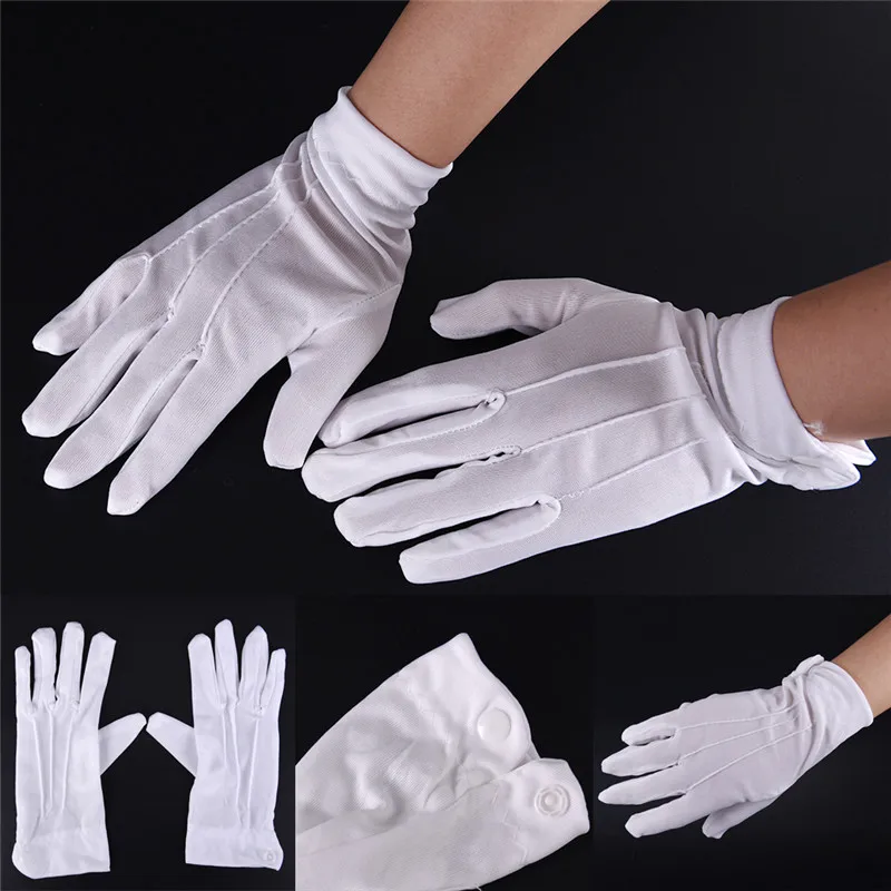1 пара хлопковых белых смотровых рабочих перчаток для монет ювелирных изделий