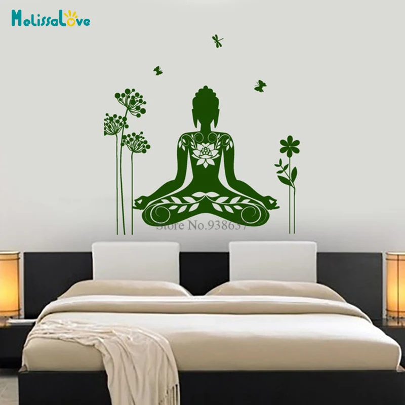 

Декоративная Виниловая Наклейка на стену в виде чакры и асаны