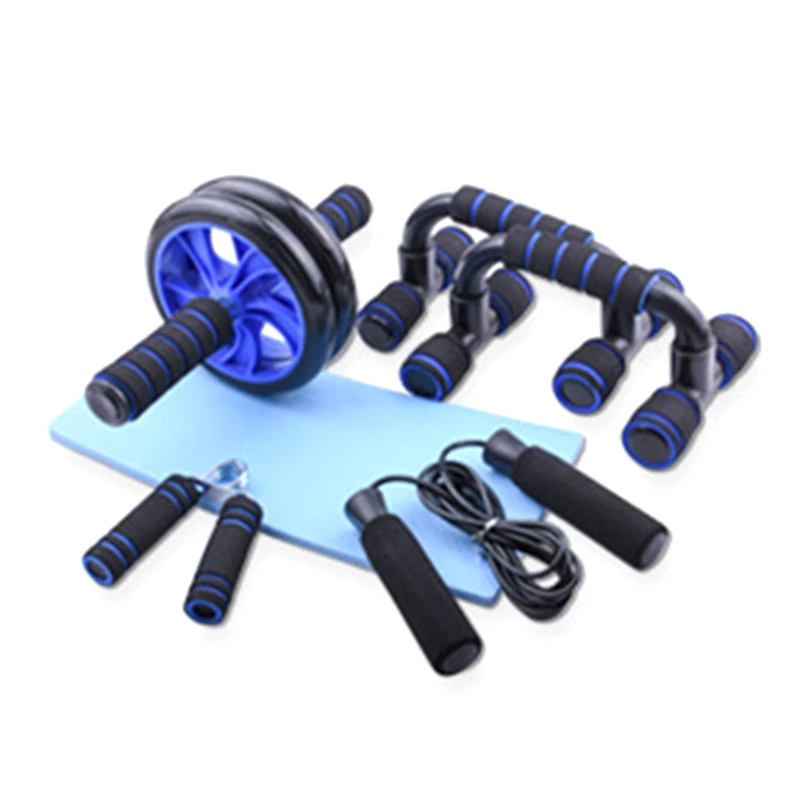 

Gym Fitness Equipment Muscle Trainer Wheel Roller Kit Abdominal Roller Push Up Bar Jump Rope Workout Sport