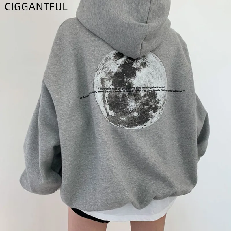 

Осенне-зимний свободный флисовый свитшот с капюшоном оверсайз, на завязках, с буквенным принтом, с двойными карманами, свободная теплая тол...