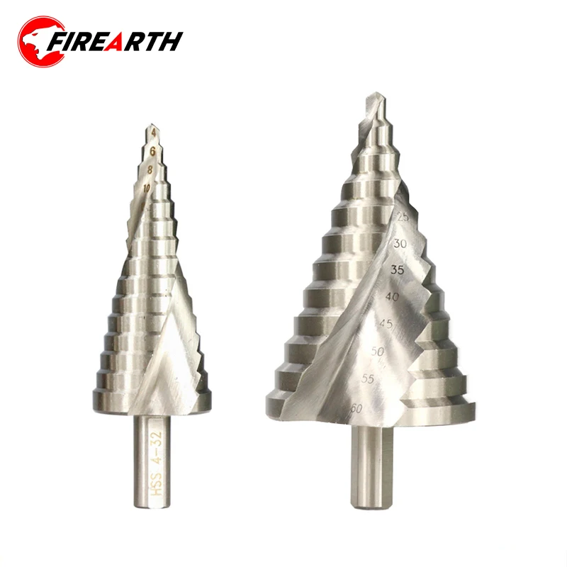 

Step Cone Drill 1pc HSS 4-32mm 6-60mm Step Drill Bit Spiral Grooved Pagoda Drill Triangle Shank Hole Cutter