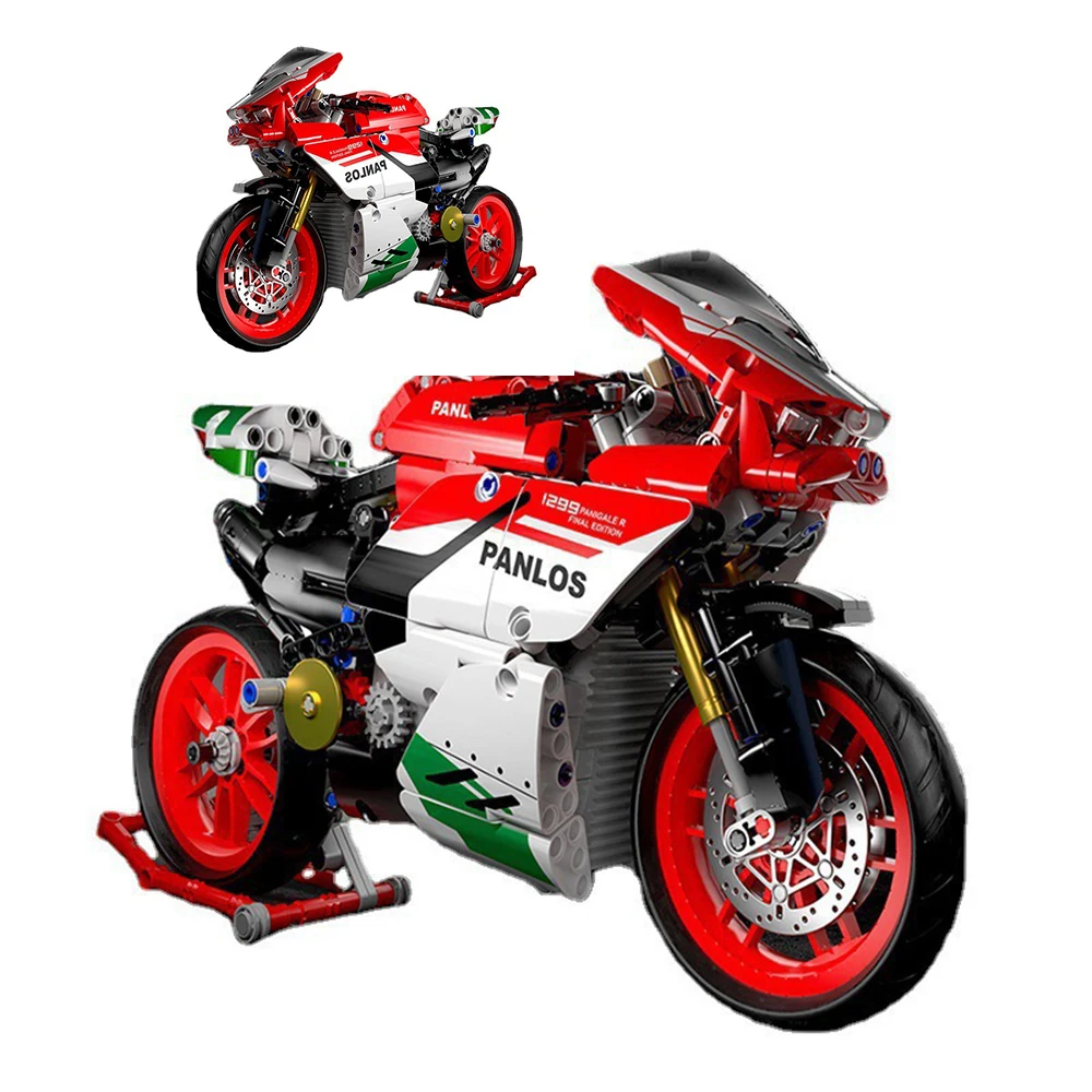 

Ideas High-tech Motorcycle car Model Building Blocks Speed Racing Car City Vehicle MOC Motorbike Bricks Kits Toys Children Gifts