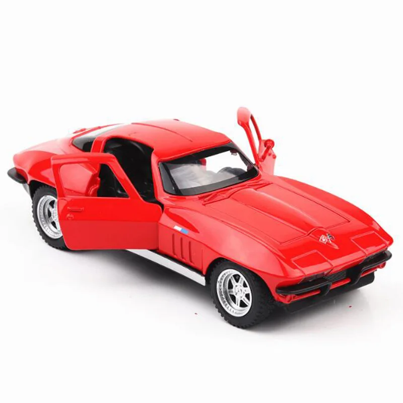 Модель автомобиля Chevrolet Corvette C2 из металлического сплава 15 3 см масштаб 1:32|Наземный