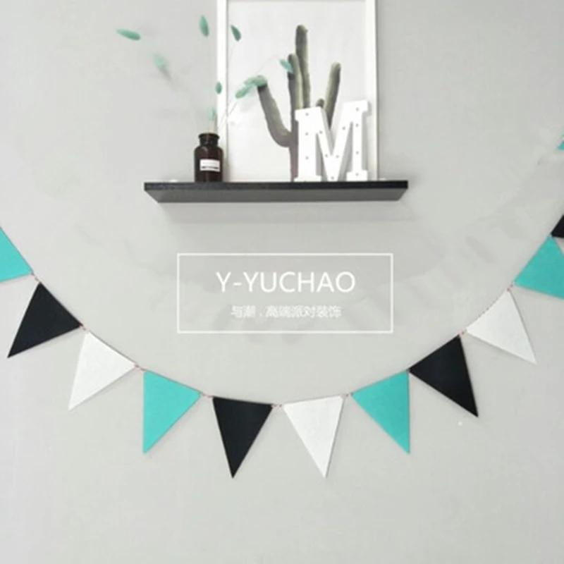 Гирлянда из фетра с 18 флажками 5 м|Флажки вымпелы и конфетти| |