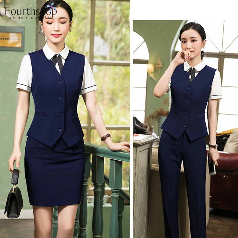 Женские Брючные костюмы деловая Женская рабочая форма весенний комплект из 2