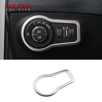 abs matte car interior headlight lamp switch button decoration cover trim stickers for jeep compass 2017 2018 2020 accessories