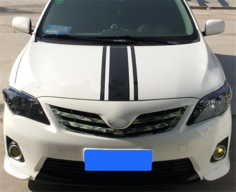 For 2 pieces/sets Car Front Bumper Splitter Lips Toyota Corolla 2011 12 13 Front Bumper Diffuser Protector Lip Body kit spoiler