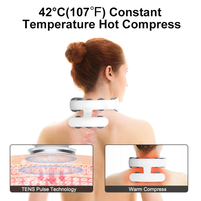 Neck&ampBack Massager machine Electric Powerful Pain Relief Heat Tool Cervical Relaxation body Vertebra Health Care Massag devices | Красота