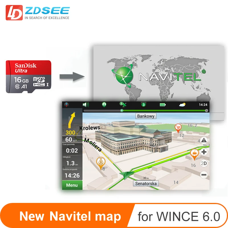 Автомобильная gps карта micro SD карты 16G для Navitel windows ce 6,0 или Android система новая карта бесплатное обновление Европа/Россия/Испания/Ближний Восток