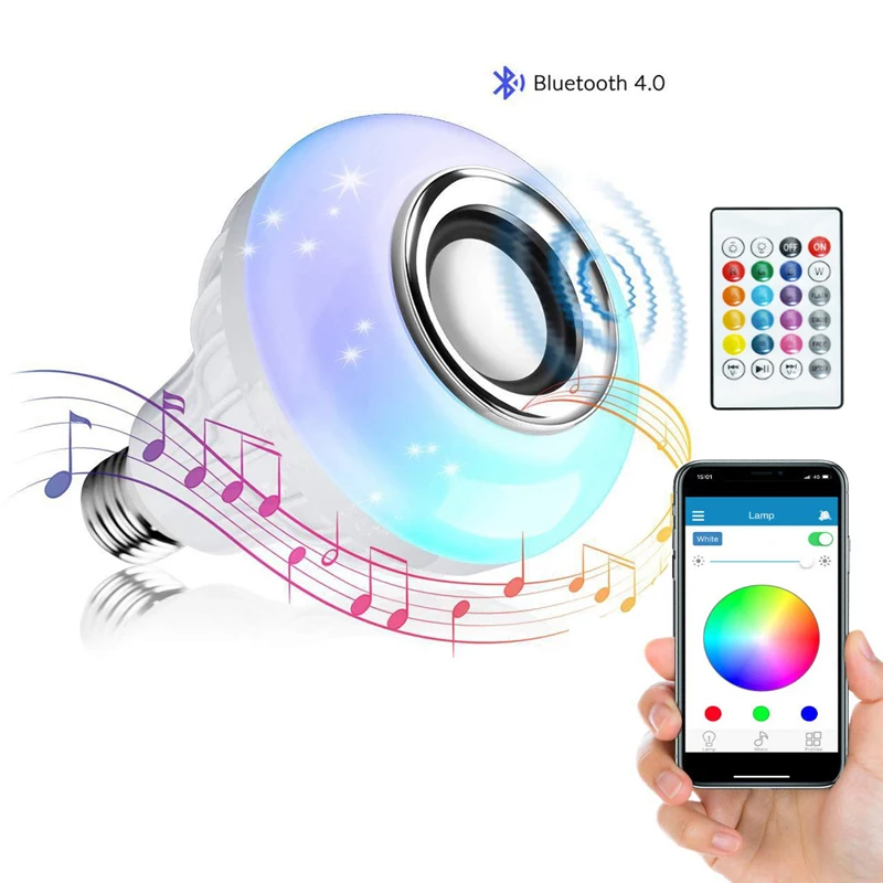 Bluetooth лампа светодиодсветодиодный с ДУ E27 5 Вт 10 15 Вт|Светодиодные лампы и трубки| |