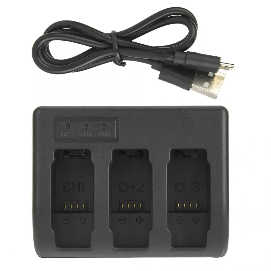 Универсальное зарядное устройство с тремя портами для аккумулятора Gopro 7 5/6 Вт/Micro