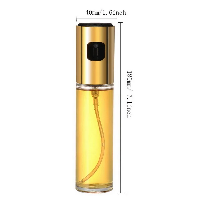 

1pc Kitchen Stainless Steel Olive Oil Sprayer Bottle Pump Oil Pot Leak-proof Grill BBQ Sprayer Oil Dispenser BBQ Cookware Tool