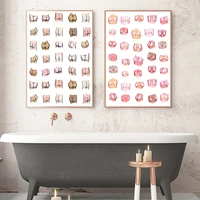 line art color butt boobs pattern canvas painting bathroom toilet wall poster fashion abstract print bedroom decoration picture