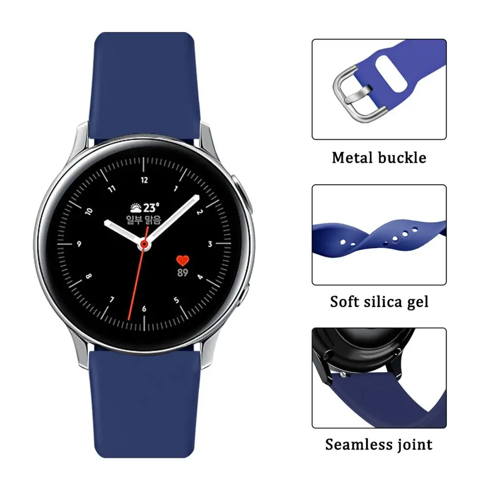 Ремешок силиконовый сменный для Samsung Galaxy Watch 3 41 мм 45 | Электроника