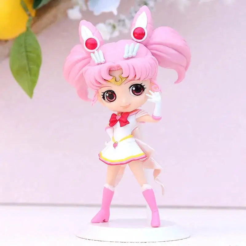 15cm Q Posket Cute Big Eyes Tsukino Usagi PVC Anime Dolls Collectible Version Model Toy birthday present | Игрушки и хобби