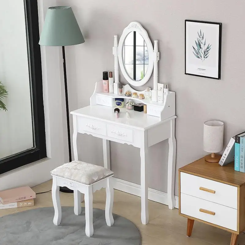 

Bedroom Dressing Table Nordic Fashion Furniture Apartment Hotel Bedroom Set Dressing Table Mirror Makeup Table HWC