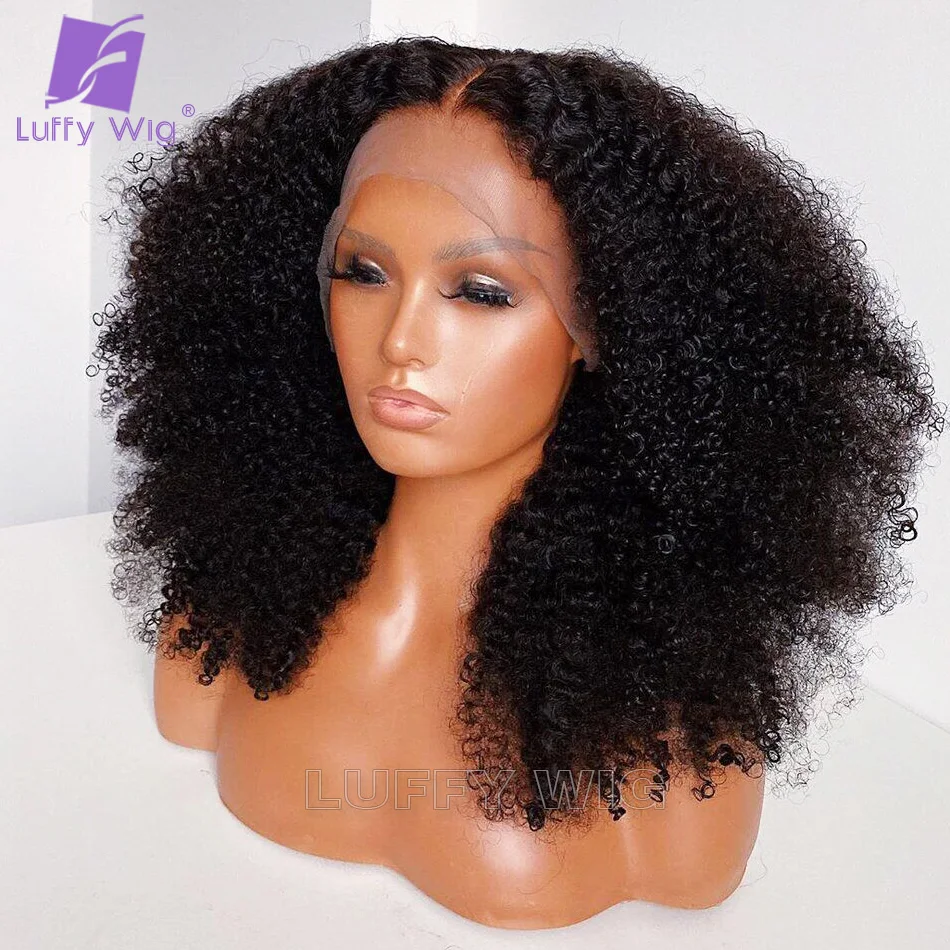 Кудрявый парик HD прозрачный на сетке передний al человеческие волосы 13x 6 спереди