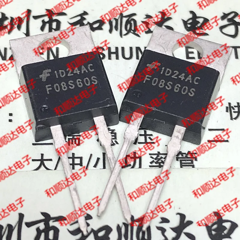 

10 шт./лот FFPF08S60STU F08S60S, новый запас TO-220 8A 600V