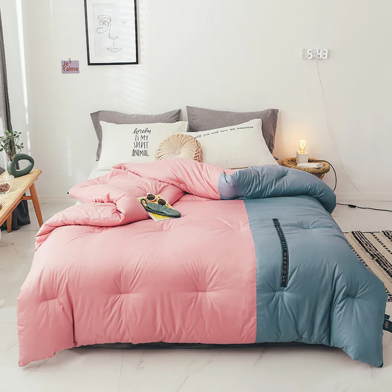 1 5 ~ 4 кг перо бархатное лоскутное одеяло теплое мягкое несколько вариантов