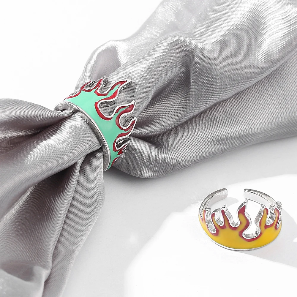 Регулируемое металлическое кольцо в стиле хип-хоп Креативные аксессуары аниме