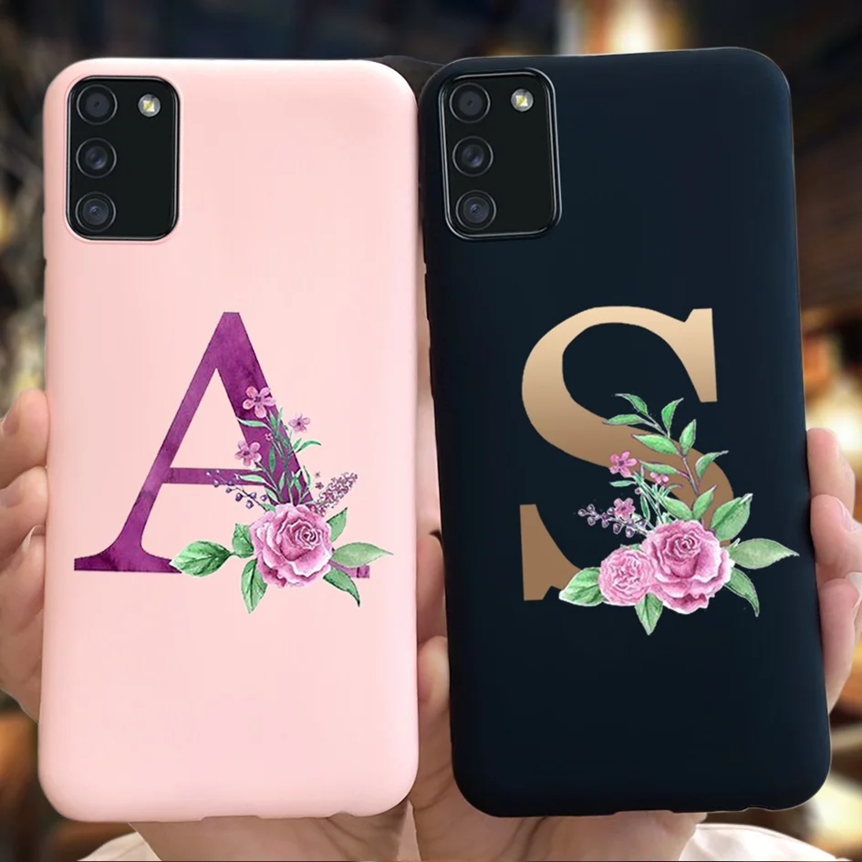 Милый чехол с буквами и цветами для Samsung Galaxy A02S силиконовый A025 SM A025F мягкий бампер